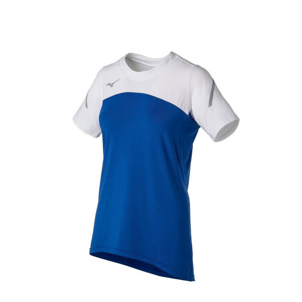 Jersey Mizuno Techno VII Short Sleeve Para Mujer Azul Rey/Blancos 1945082-EO